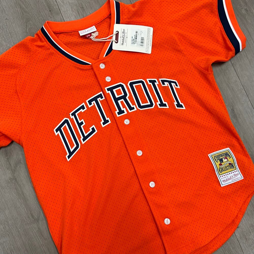 Mitchell & Ness Detroit Tigers Gibson 1993 Orange Mesh Jersey size Large L B30 - Picture 2 of 9
